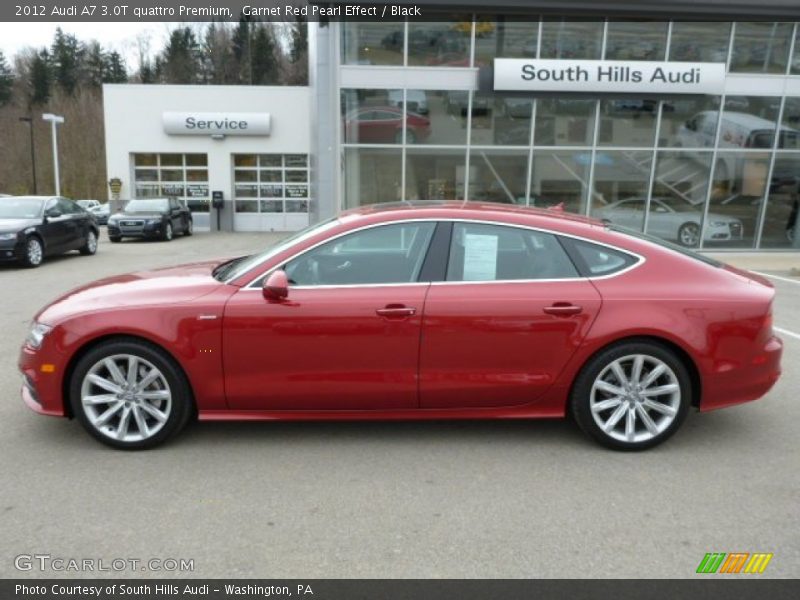 Garnet Red Pearl Effect / Black 2012 Audi A7 3.0T quattro Premium