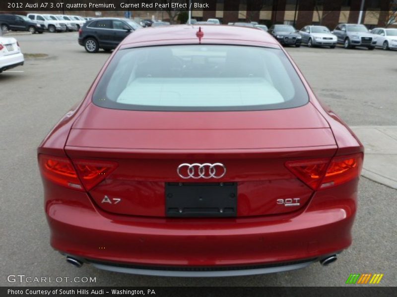 Garnet Red Pearl Effect / Black 2012 Audi A7 3.0T quattro Premium