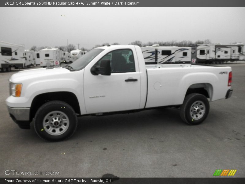 Summit White / Dark Titanium 2013 GMC Sierra 2500HD Regular Cab 4x4