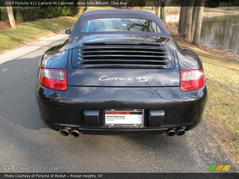 Atlas Grey Metallic / Sea Blue 2006 Porsche 911 Carrera 4S Cabriolet