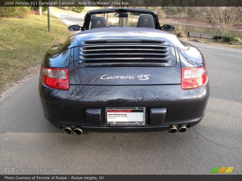 Atlas Grey Metallic / Sea Blue 2006 Porsche 911 Carrera 4S Cabriolet