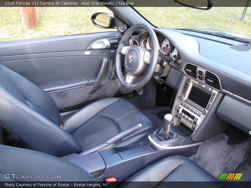Atlas Grey Metallic / Sea Blue 2006 Porsche 911 Carrera 4S Cabriolet