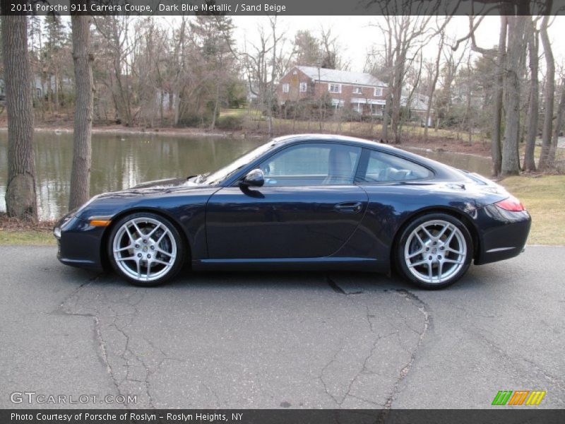 Dark Blue Metallic / Sand Beige 2011 Porsche 911 Carrera Coupe