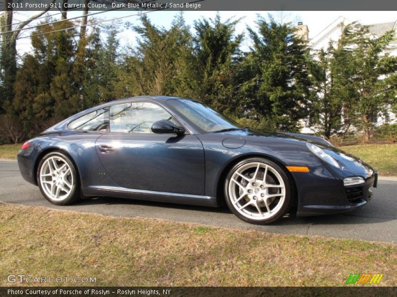 Dark Blue Metallic / Sand Beige 2011 Porsche 911 Carrera Coupe