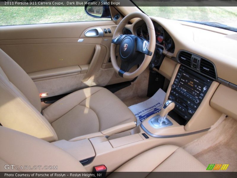 Dark Blue Metallic / Sand Beige 2011 Porsche 911 Carrera Coupe