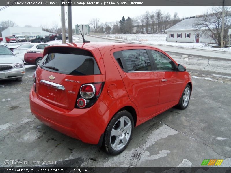 Inferno Orange Metallic / Jet Black/Dark Titanium 2012 Chevrolet Sonic LTZ Hatch