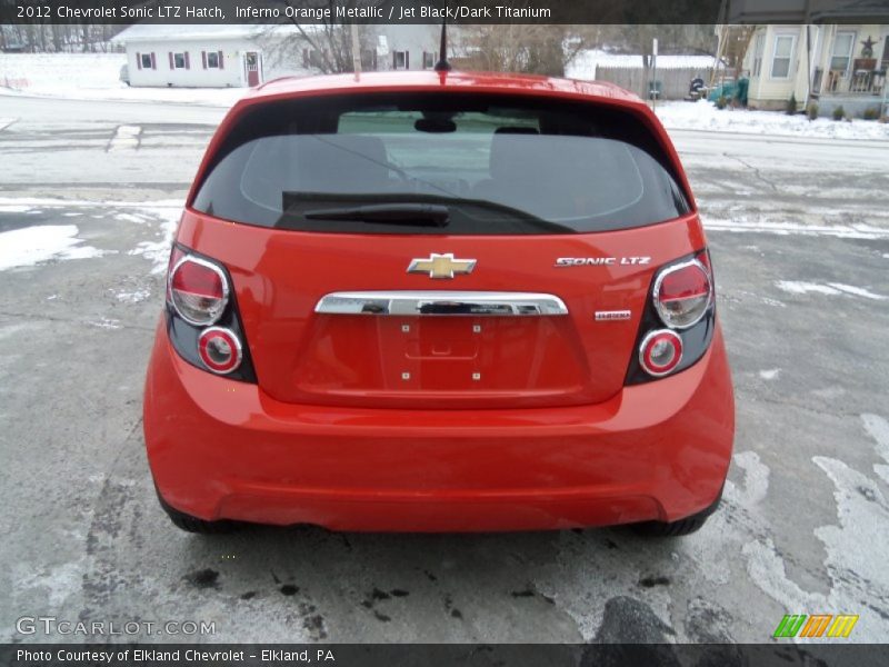 Inferno Orange Metallic / Jet Black/Dark Titanium 2012 Chevrolet Sonic LTZ Hatch