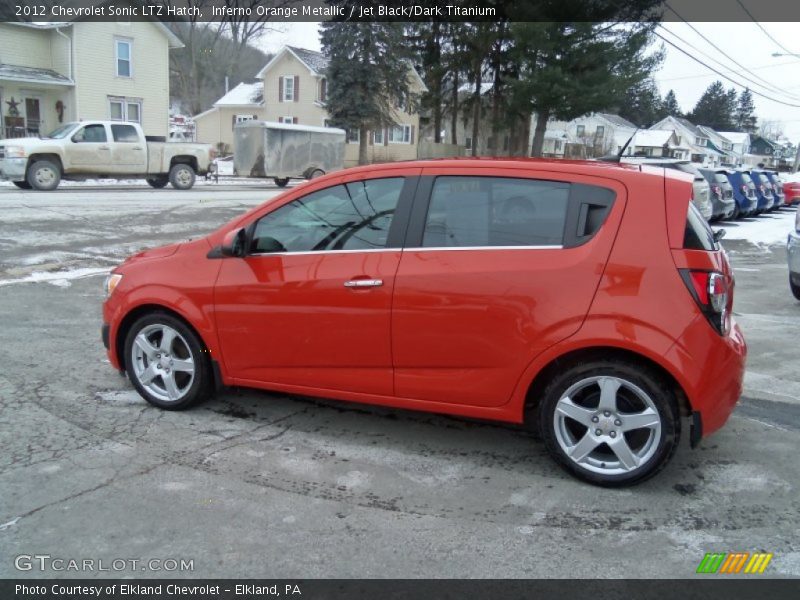 Inferno Orange Metallic / Jet Black/Dark Titanium 2012 Chevrolet Sonic LTZ Hatch