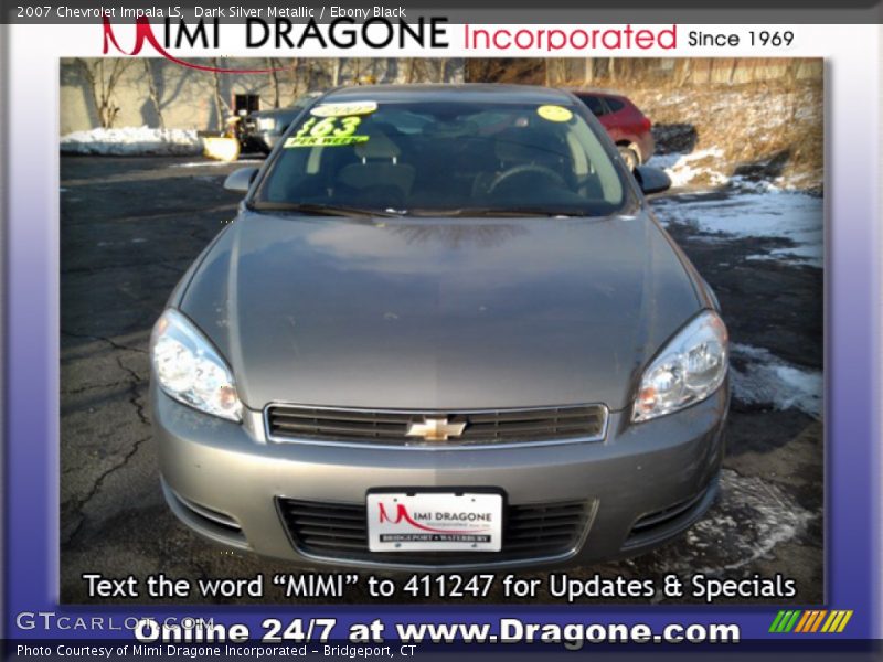 Dark Silver Metallic / Ebony Black 2007 Chevrolet Impala LS