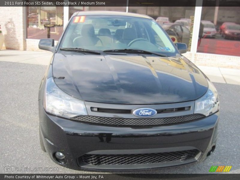 Ebony Black / Medium Stone 2011 Ford Focus SES Sedan