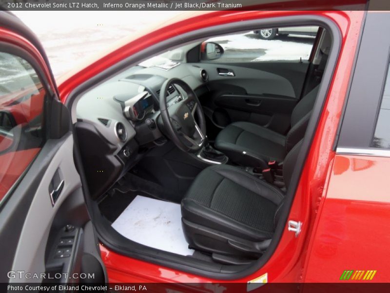 Inferno Orange Metallic / Jet Black/Dark Titanium 2012 Chevrolet Sonic LTZ Hatch