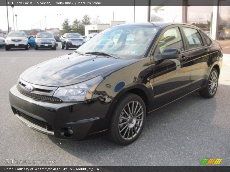 Ebony Black / Medium Stone 2011 Ford Focus SES Sedan