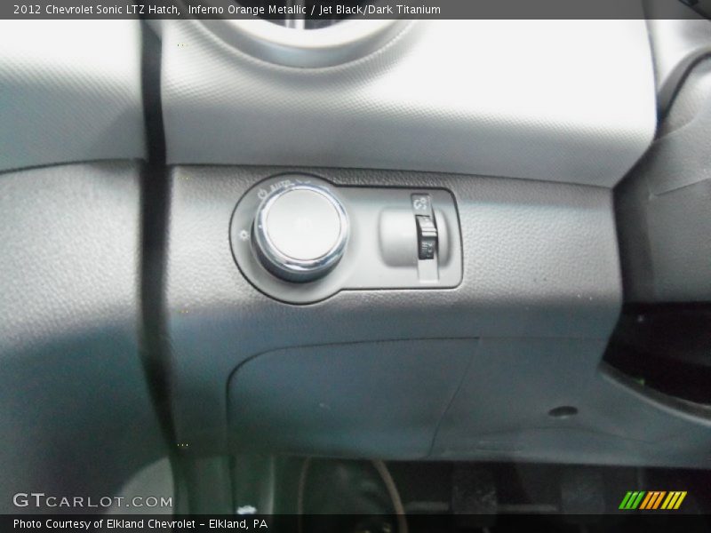 Inferno Orange Metallic / Jet Black/Dark Titanium 2012 Chevrolet Sonic LTZ Hatch