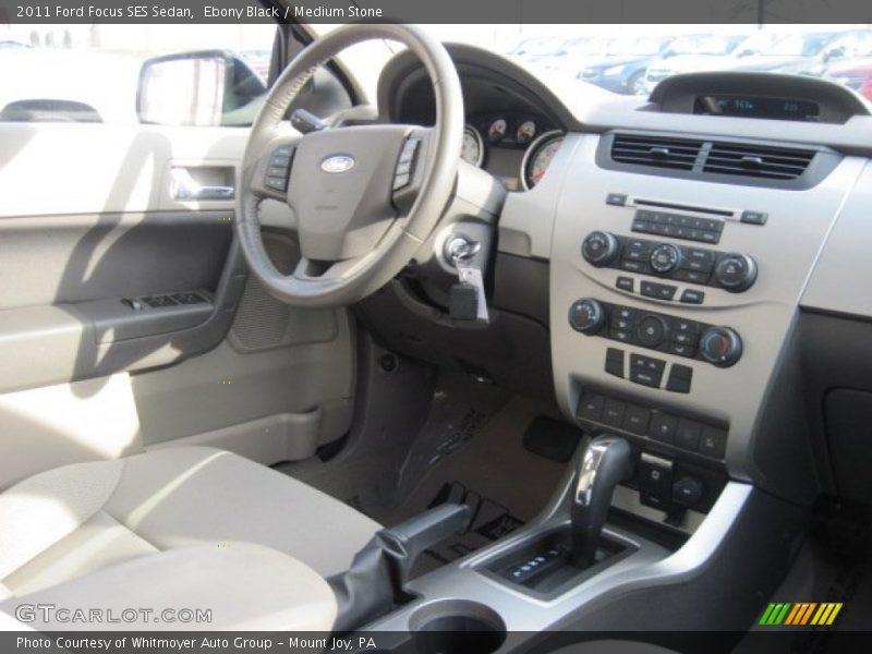 Ebony Black / Medium Stone 2011 Ford Focus SES Sedan