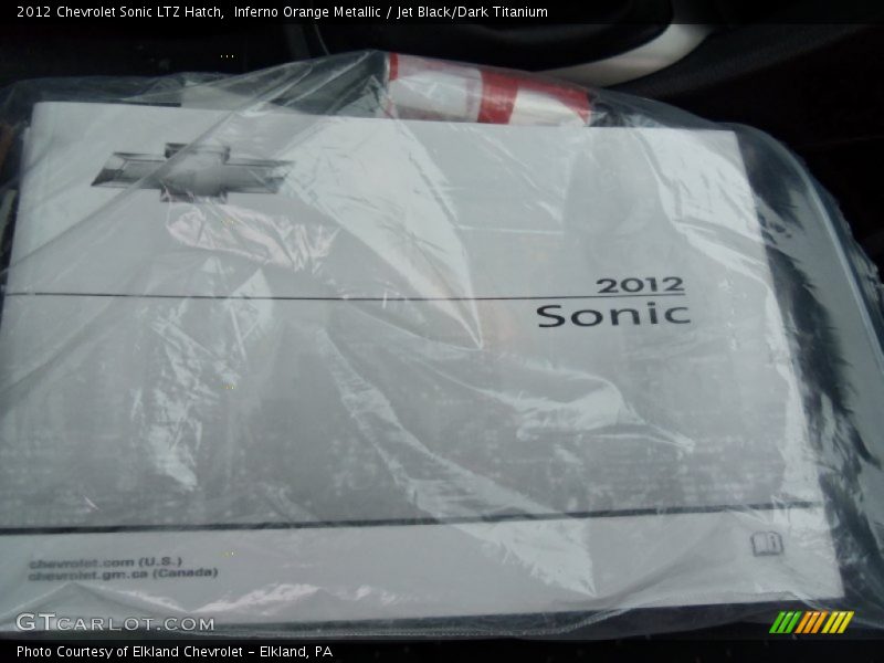 Books/Manuals of 2012 Sonic LTZ Hatch