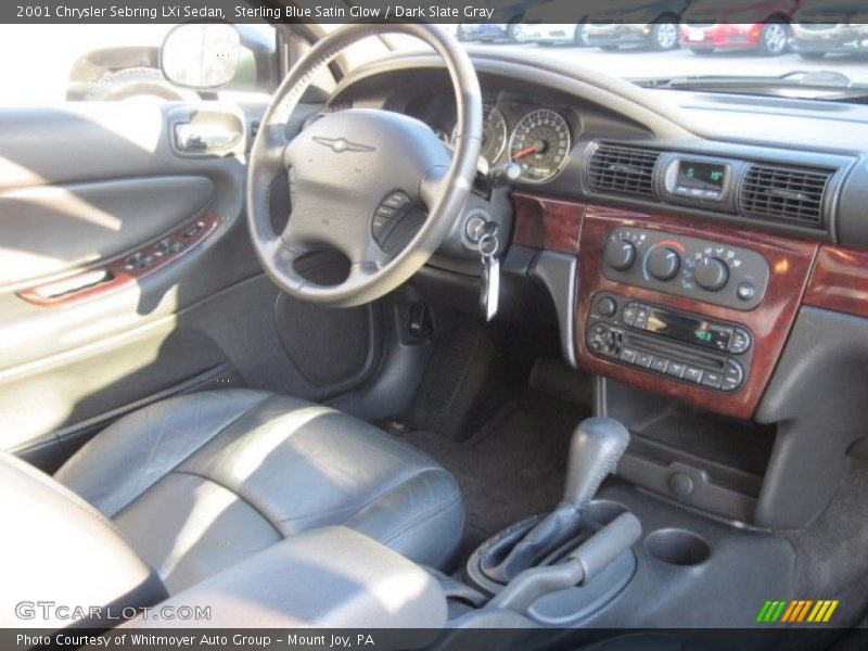 Sterling Blue Satin Glow / Dark Slate Gray 2001 Chrysler Sebring LXi Sedan