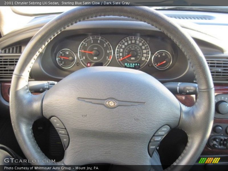 Sterling Blue Satin Glow / Dark Slate Gray 2001 Chrysler Sebring LXi Sedan