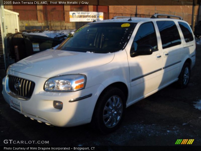 Frost White Metallic / Gray 2005 Buick Terraza CXL AWD