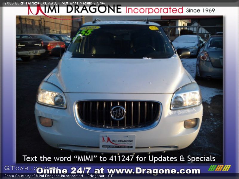 Frost White Metallic / Gray 2005 Buick Terraza CXL AWD
