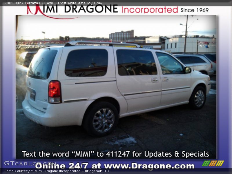 Frost White Metallic / Gray 2005 Buick Terraza CXL AWD