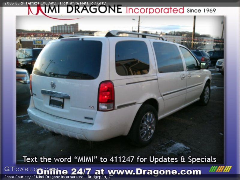 Frost White Metallic / Gray 2005 Buick Terraza CXL AWD