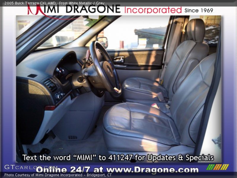 Frost White Metallic / Gray 2005 Buick Terraza CXL AWD