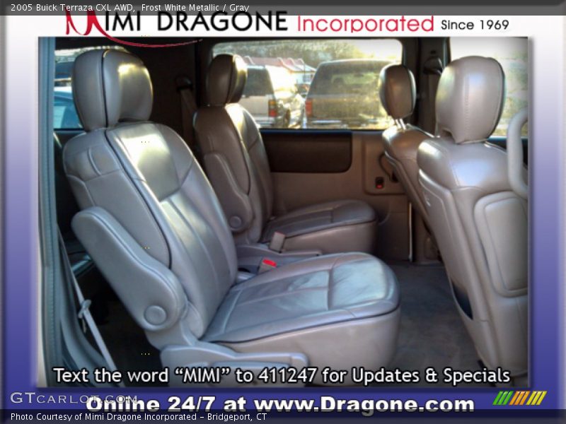 Frost White Metallic / Gray 2005 Buick Terraza CXL AWD