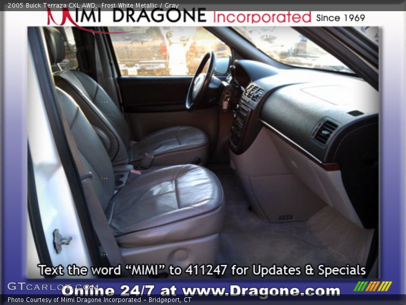 Frost White Metallic / Gray 2005 Buick Terraza CXL AWD