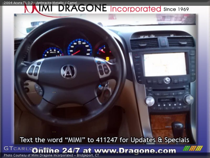 Anthracite Metallic / Camel 2004 Acura TL 3.2