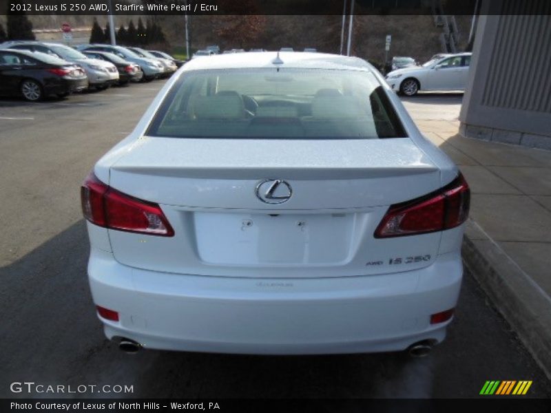 Starfire White Pearl / Ecru 2012 Lexus IS 250 AWD