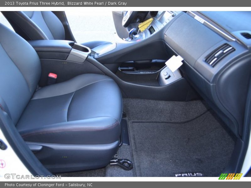 Blizzard White Pearl / Dark Gray 2013 Toyota Prius Three Hybrid