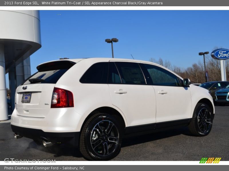 White Platinum Tri-Coat / SEL Appearance Charcoal Black/Gray Alcantara 2013 Ford Edge SEL
