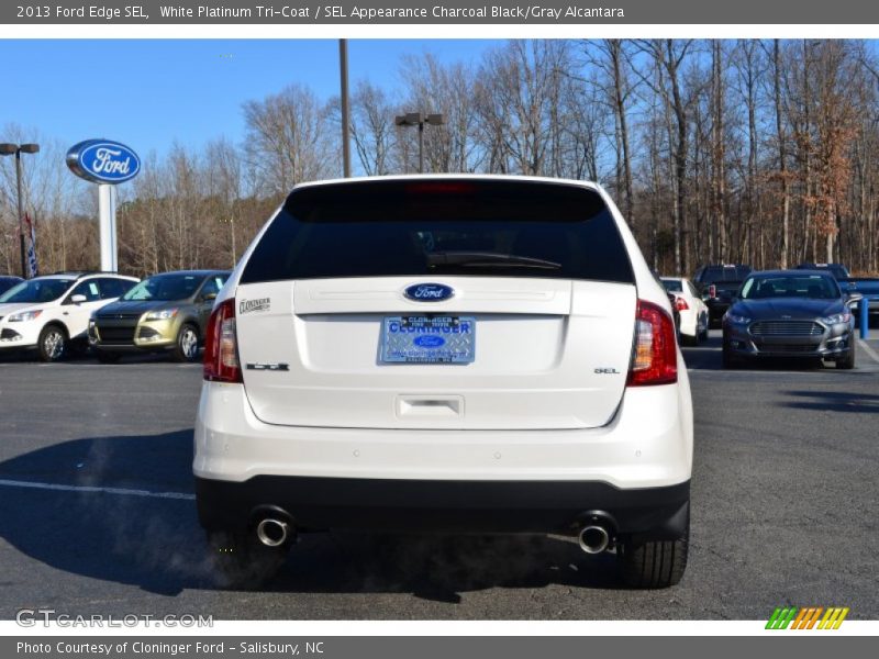 White Platinum Tri-Coat / SEL Appearance Charcoal Black/Gray Alcantara 2013 Ford Edge SEL