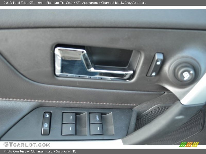 White Platinum Tri-Coat / SEL Appearance Charcoal Black/Gray Alcantara 2013 Ford Edge SEL