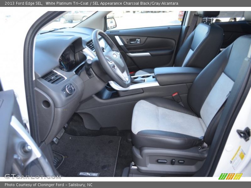 White Platinum Tri-Coat / SEL Appearance Charcoal Black/Gray Alcantara 2013 Ford Edge SEL