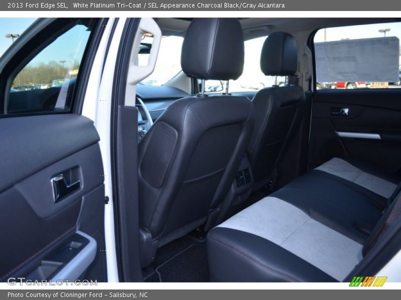White Platinum Tri-Coat / SEL Appearance Charcoal Black/Gray Alcantara 2013 Ford Edge SEL
