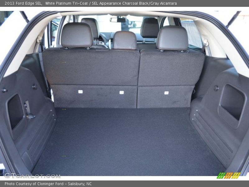 White Platinum Tri-Coat / SEL Appearance Charcoal Black/Gray Alcantara 2013 Ford Edge SEL