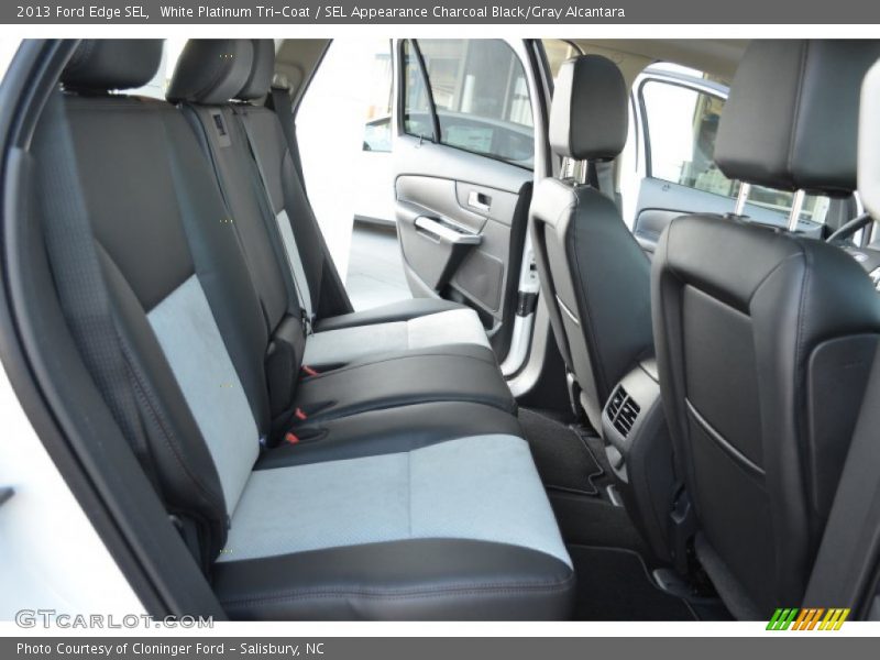 White Platinum Tri-Coat / SEL Appearance Charcoal Black/Gray Alcantara 2013 Ford Edge SEL