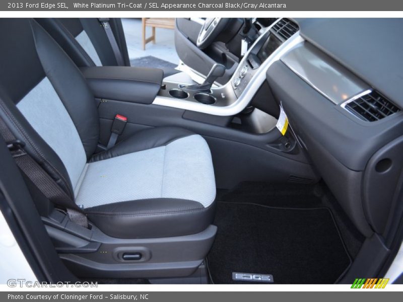 White Platinum Tri-Coat / SEL Appearance Charcoal Black/Gray Alcantara 2013 Ford Edge SEL