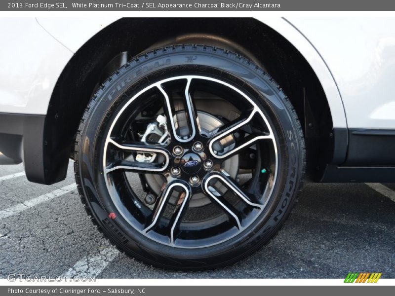 White Platinum Tri-Coat / SEL Appearance Charcoal Black/Gray Alcantara 2013 Ford Edge SEL