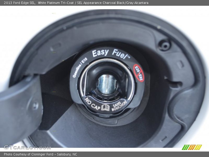 White Platinum Tri-Coat / SEL Appearance Charcoal Black/Gray Alcantara 2013 Ford Edge SEL
