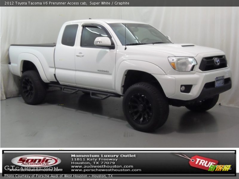 Super White / Graphite 2012 Toyota Tacoma V6 Prerunner Access cab