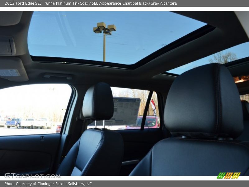 White Platinum Tri-Coat / SEL Appearance Charcoal Black/Gray Alcantara 2013 Ford Edge SEL