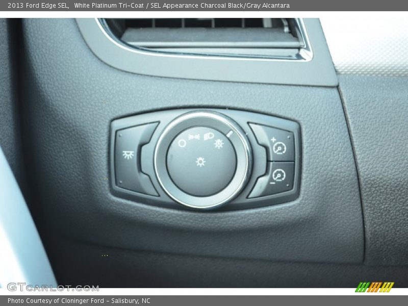 White Platinum Tri-Coat / SEL Appearance Charcoal Black/Gray Alcantara 2013 Ford Edge SEL