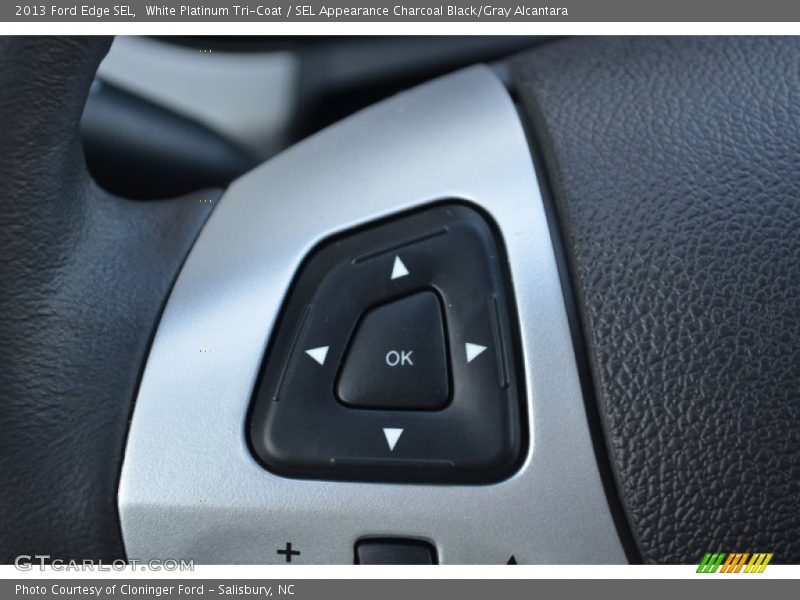 White Platinum Tri-Coat / SEL Appearance Charcoal Black/Gray Alcantara 2013 Ford Edge SEL
