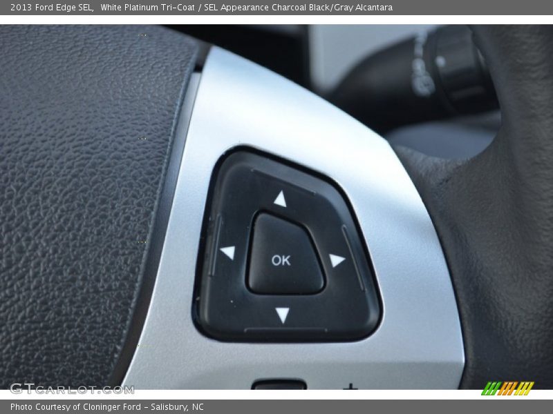 White Platinum Tri-Coat / SEL Appearance Charcoal Black/Gray Alcantara 2013 Ford Edge SEL