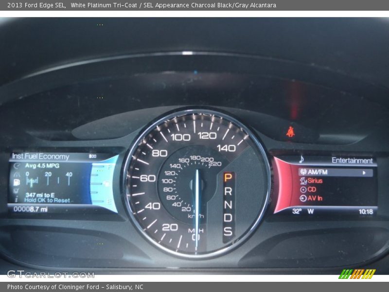 White Platinum Tri-Coat / SEL Appearance Charcoal Black/Gray Alcantara 2013 Ford Edge SEL
