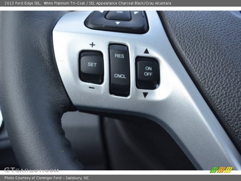 White Platinum Tri-Coat / SEL Appearance Charcoal Black/Gray Alcantara 2013 Ford Edge SEL