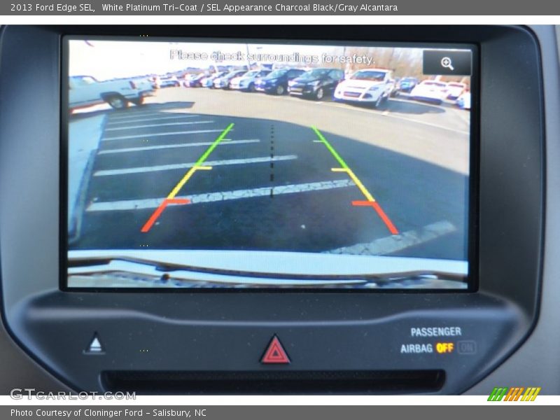White Platinum Tri-Coat / SEL Appearance Charcoal Black/Gray Alcantara 2013 Ford Edge SEL