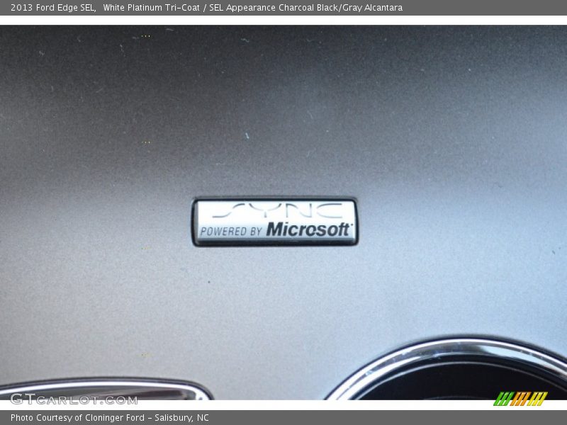 White Platinum Tri-Coat / SEL Appearance Charcoal Black/Gray Alcantara 2013 Ford Edge SEL